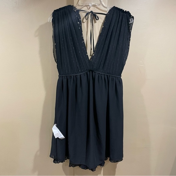 Zara Black/Gold Mini Dress - Picture 5 of 7